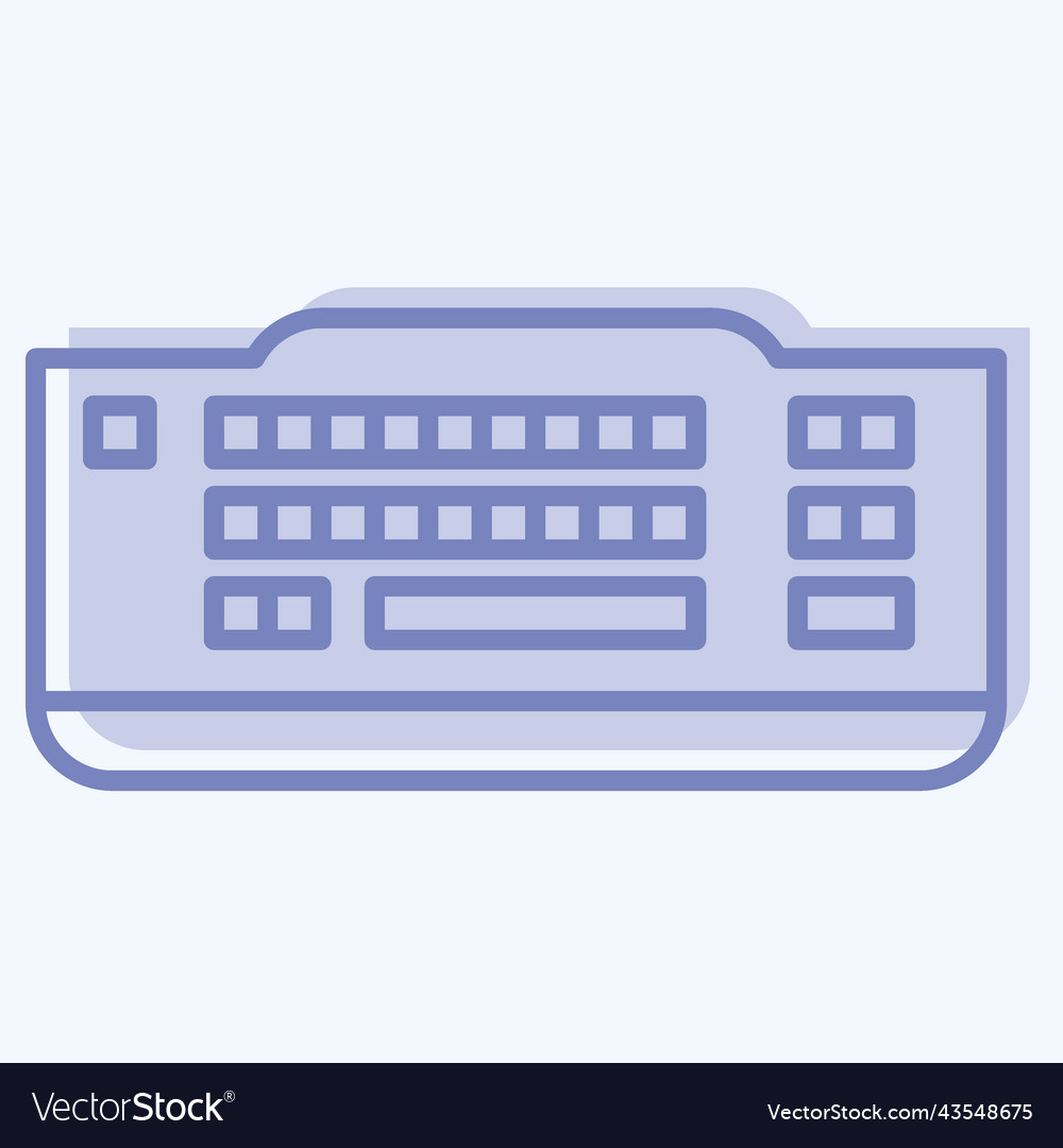 Icon keyboard suitable for computer components vector image Icon keyboard suitable for computer components