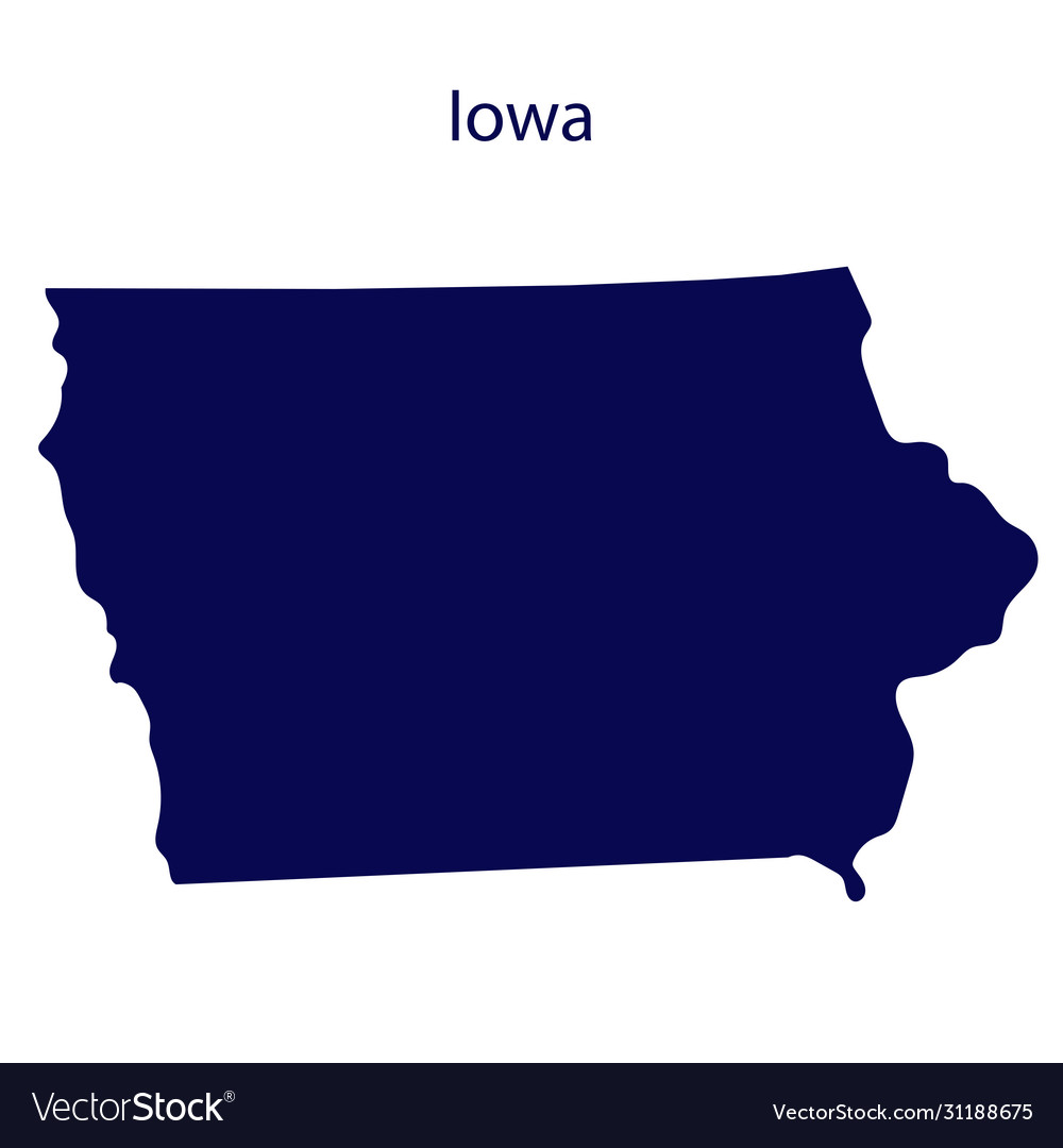 Iowa State Silhouette Dunkelblau
