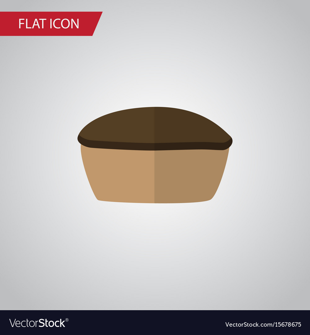 Isolated pie flat icon tart element can