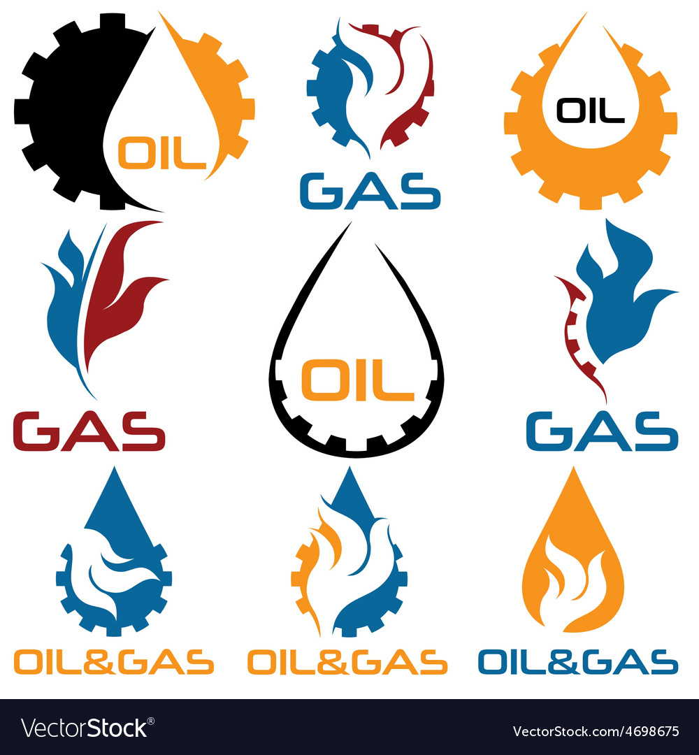 Oil and gas industry design elements set