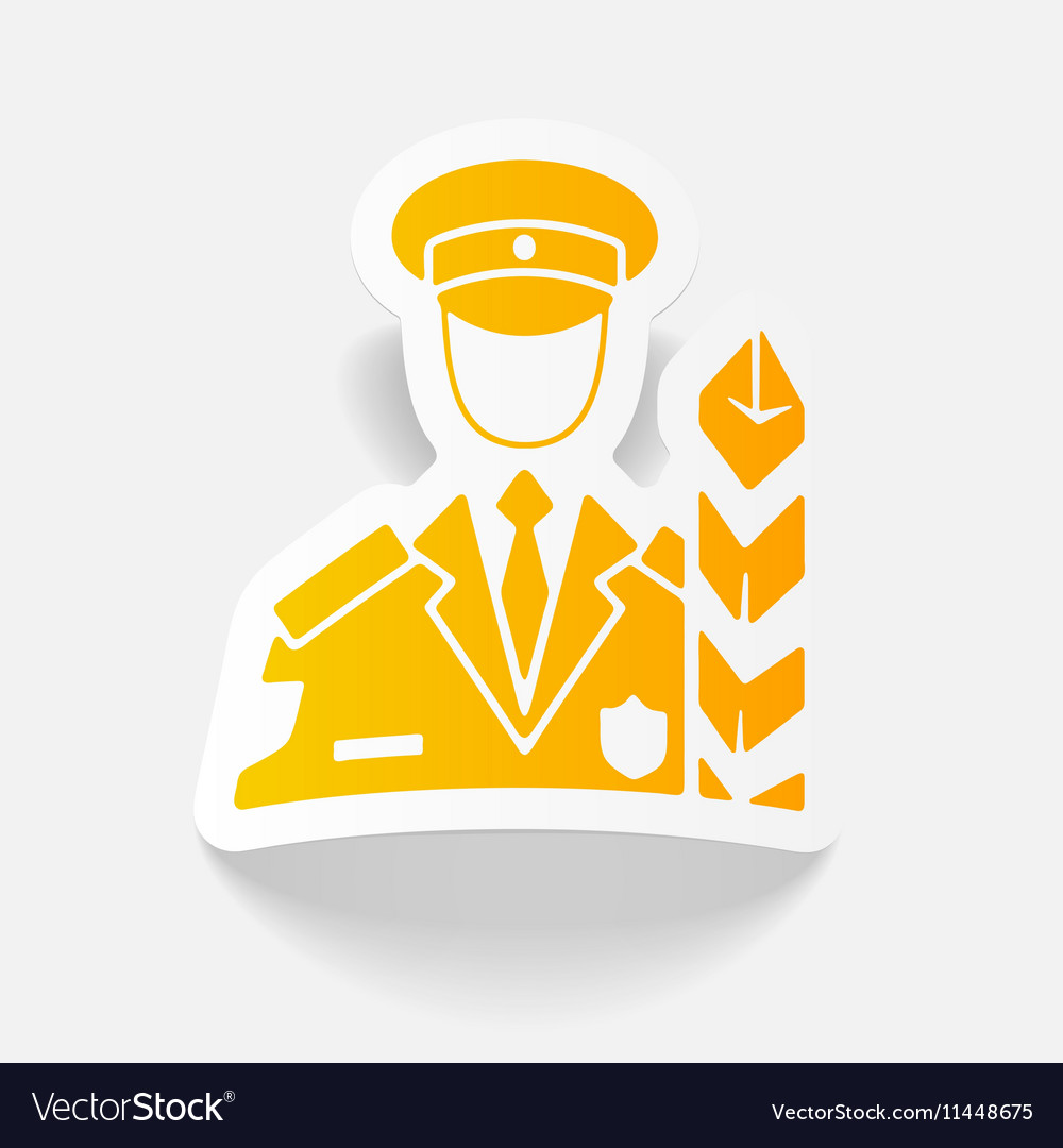 Realistic design element customs inspector