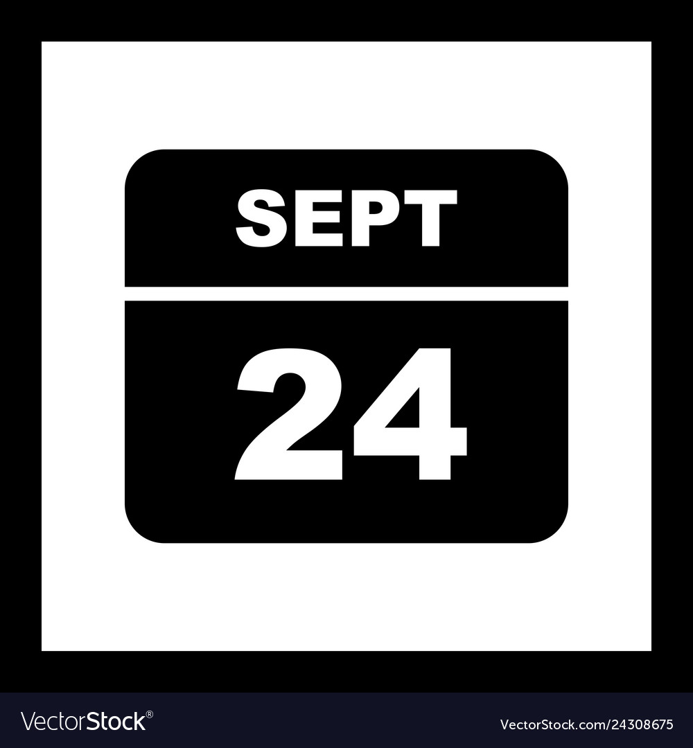 September 24th date on a single day calendar