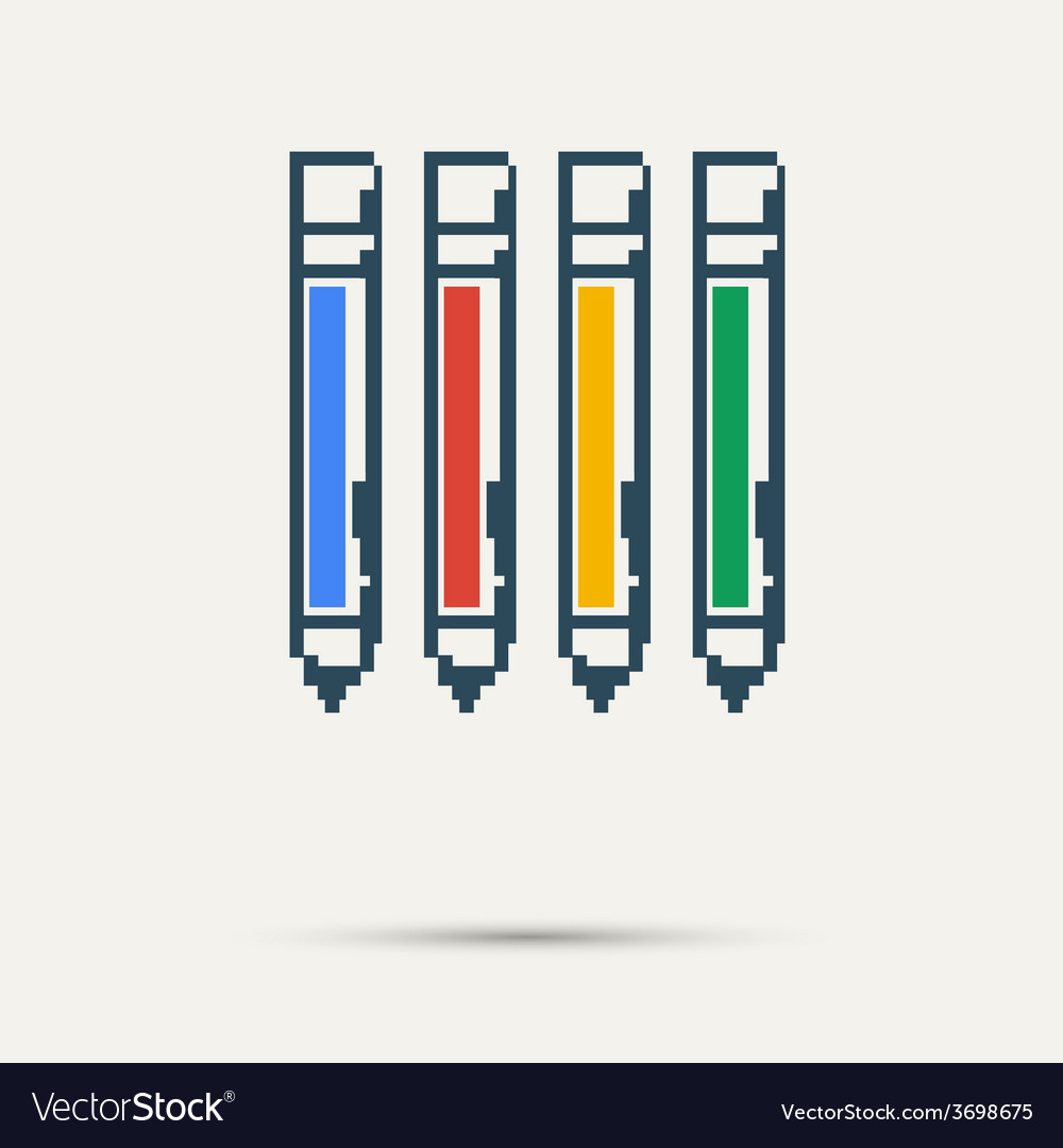 Simple stylish pixel icon handle design