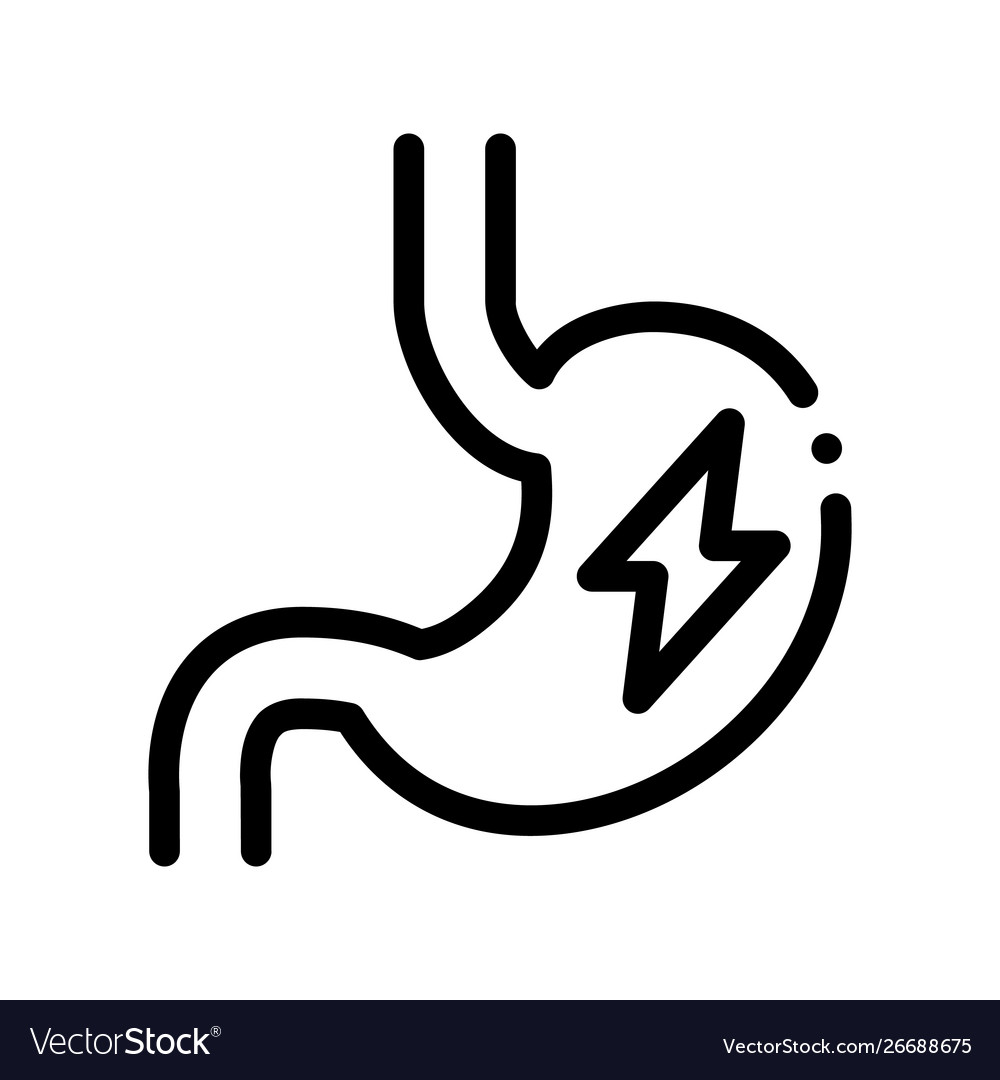 Upset stomach symptomp pregnancy icon Royalty Free Vector