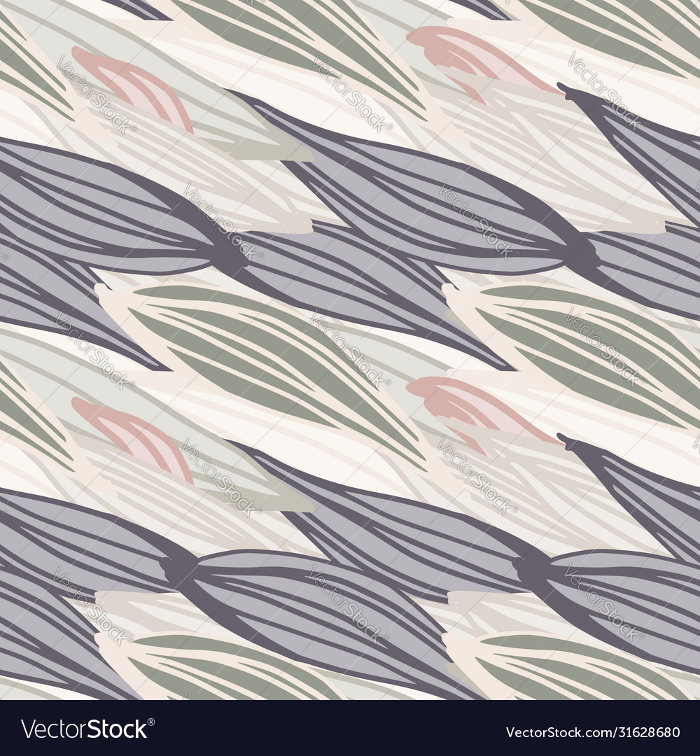 Abstract leaves shape seamless pattern vector image Abstract leaves shape seamless pattern