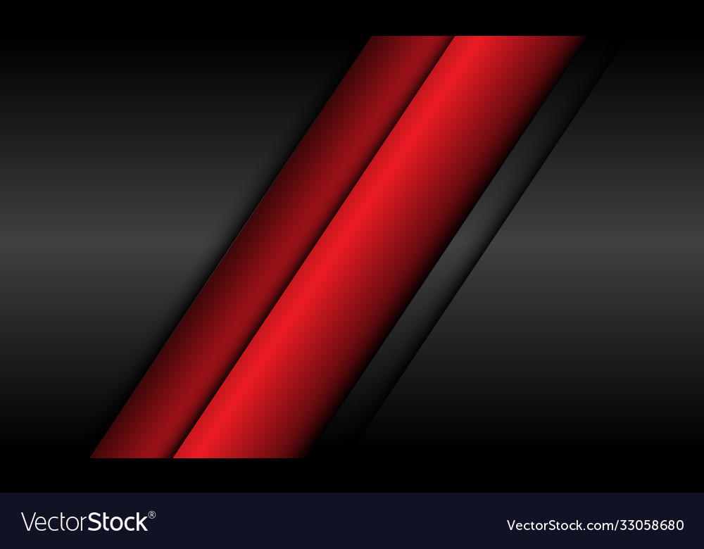 Abstract red line on grey metallic