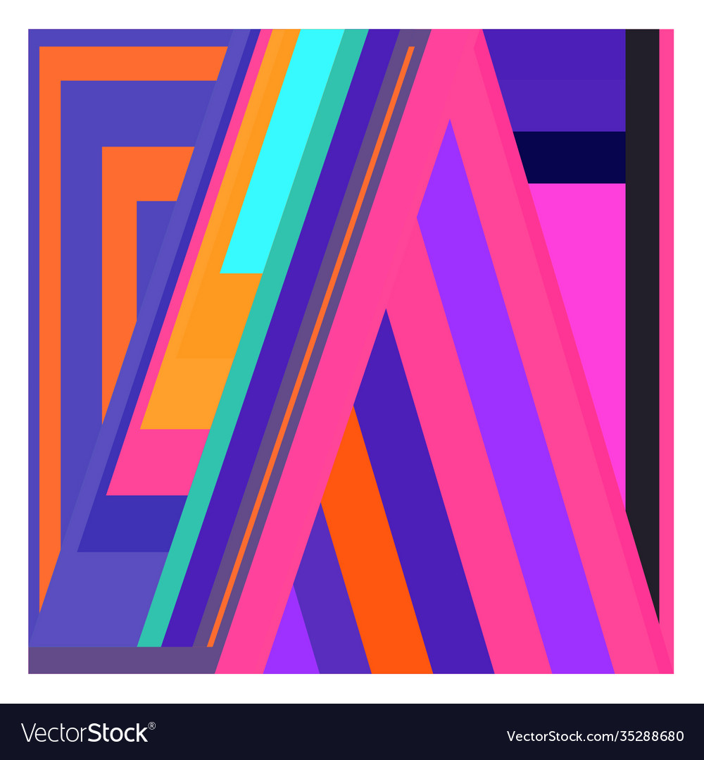Colorful geometric and curve background pattern