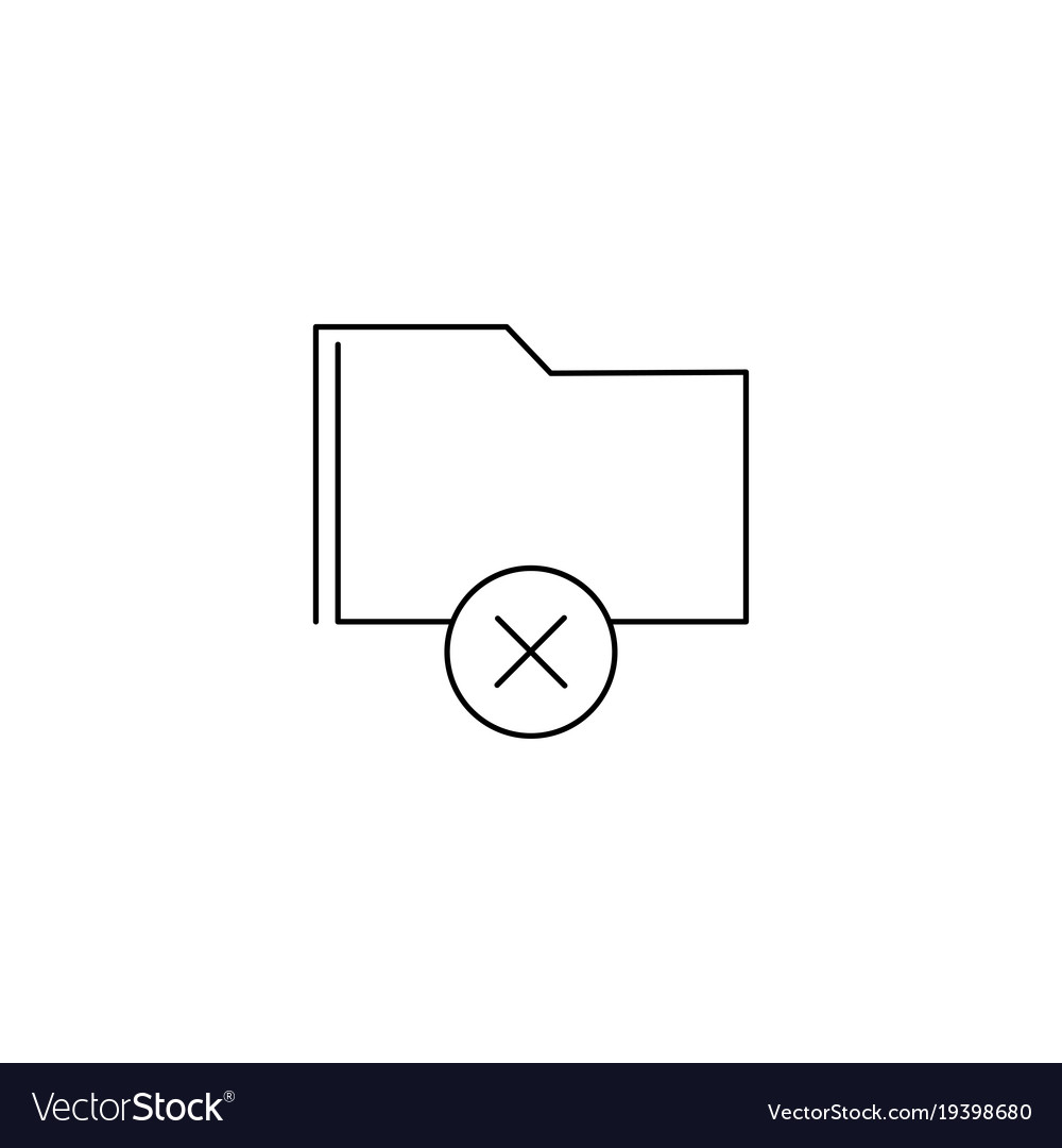 Delete folder line icon