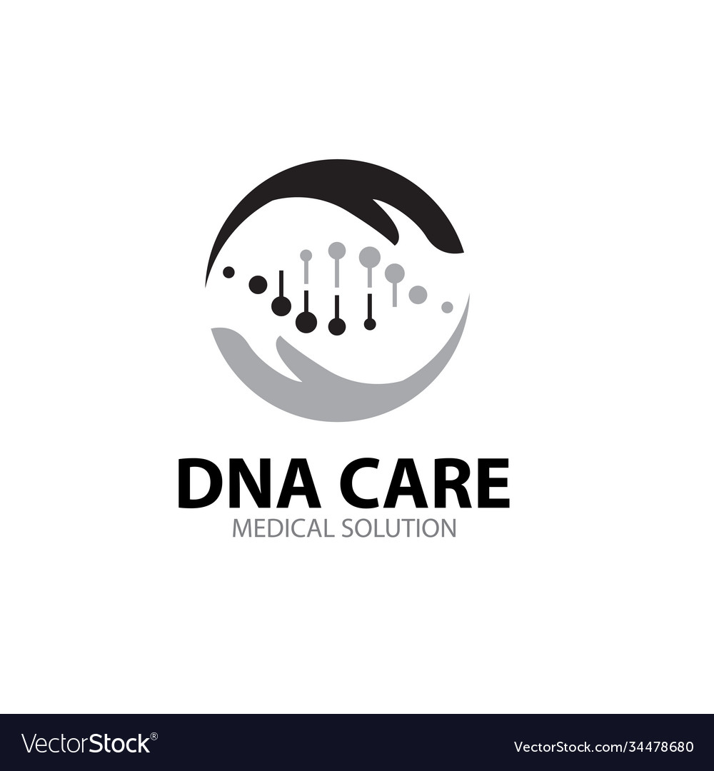 Dna care logo designs simple modern for medical