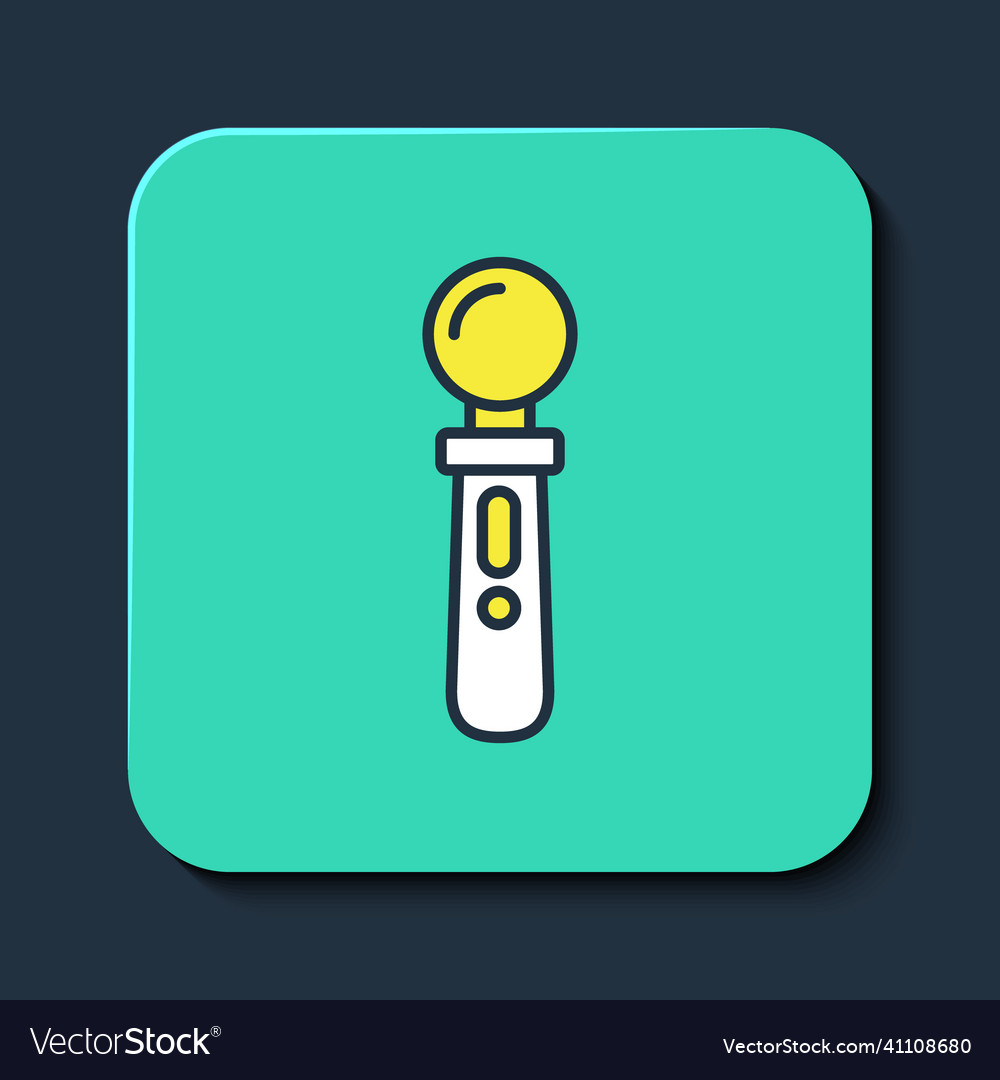 Filled outline vr controller game icon isolated vector image Filled outline vr controller game icon isolated