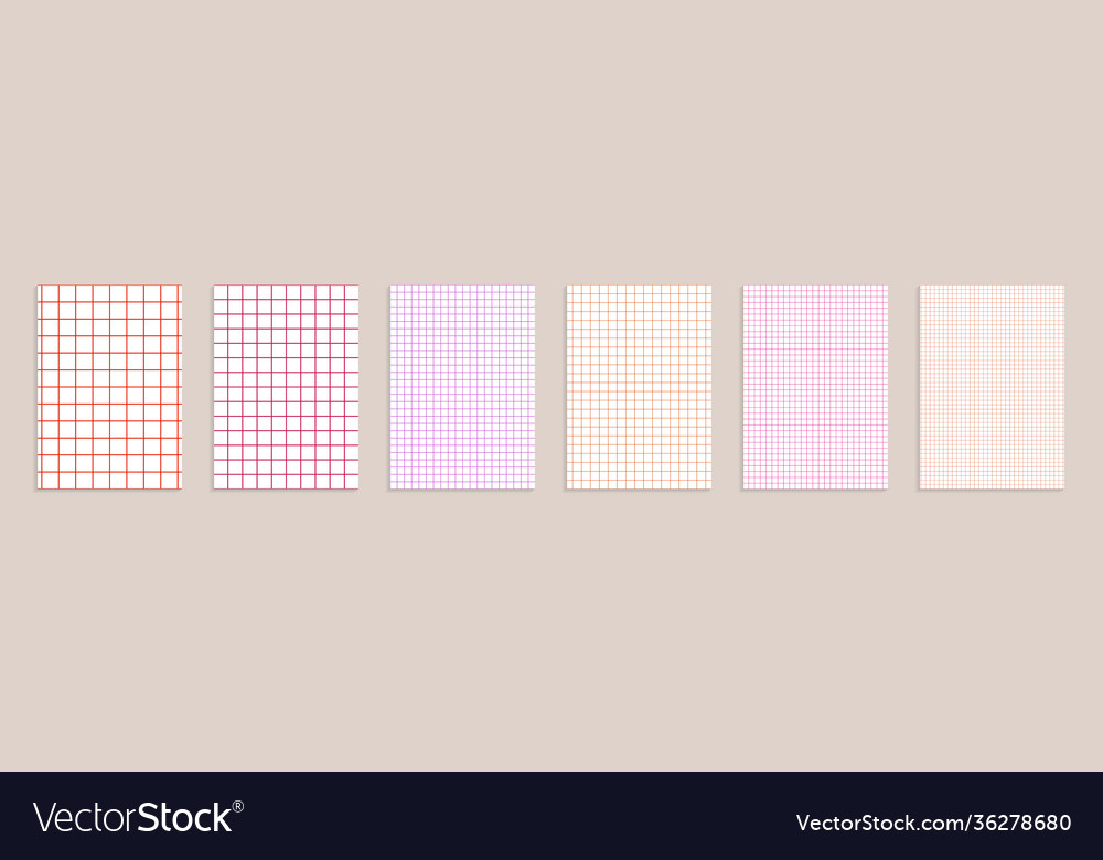 Grid paper set abstract squared background