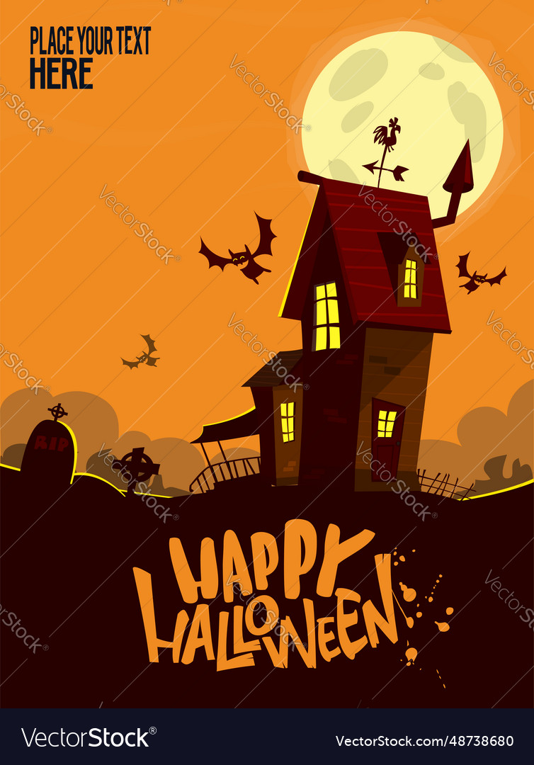 Halloween haunted house cartoon horror scary