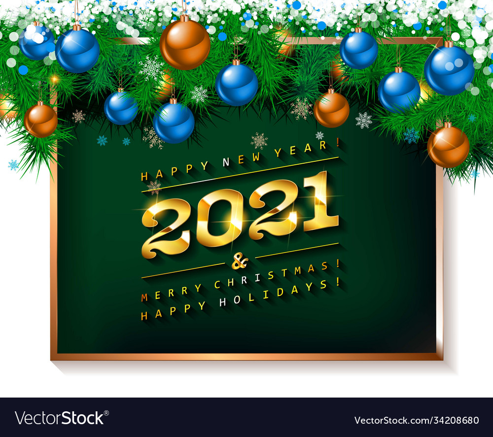 Happy new year 2021 Royalty Free Vector Image - VectorStock