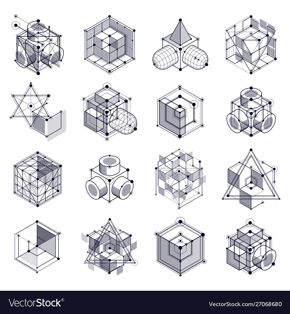 Isometric Cube Background Set