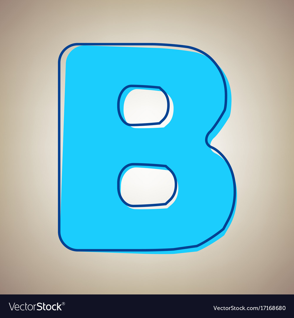 Letter b sign design template element sky