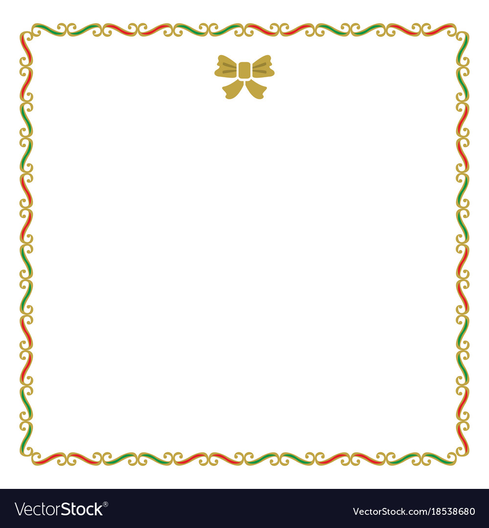 Red and Green Christmas Border