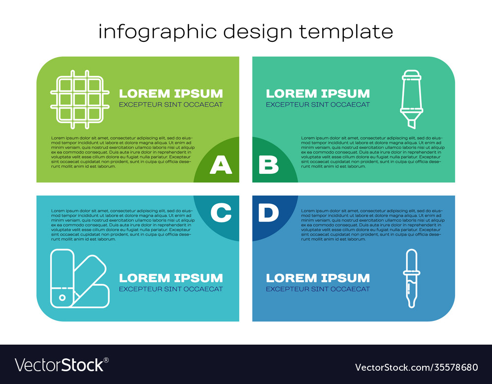 Set line color palette guide grid graph paper Vector Image Set line color palette guide grid graph paper
