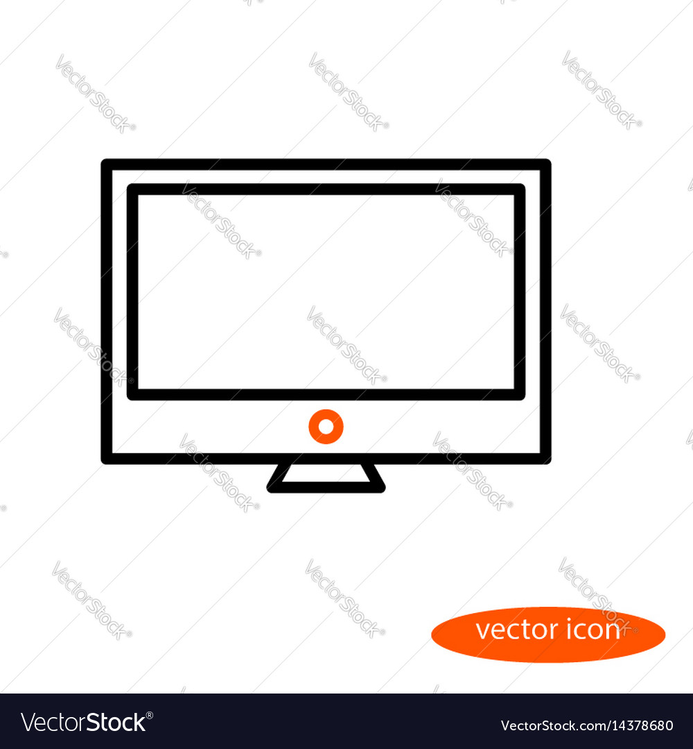 Simple line image of the monitor