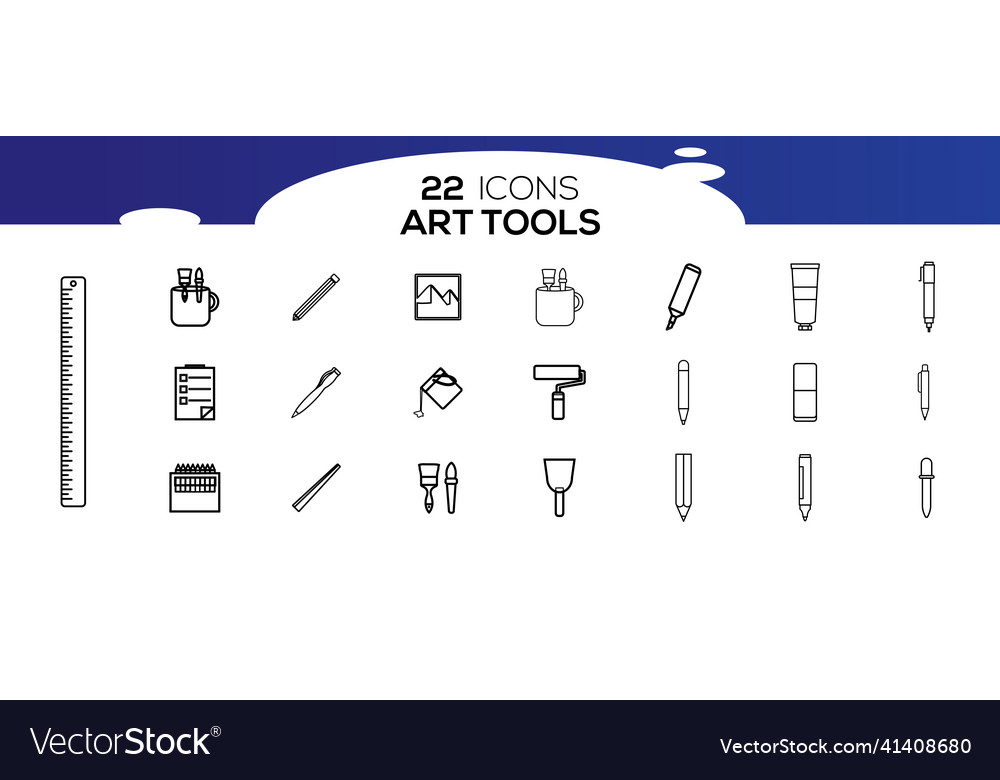 Simple set of tools related line icons Vector Image Simple set of tools related line icons