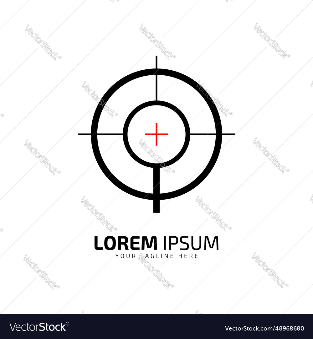 Success on target bullseye icon with precision Vector Image