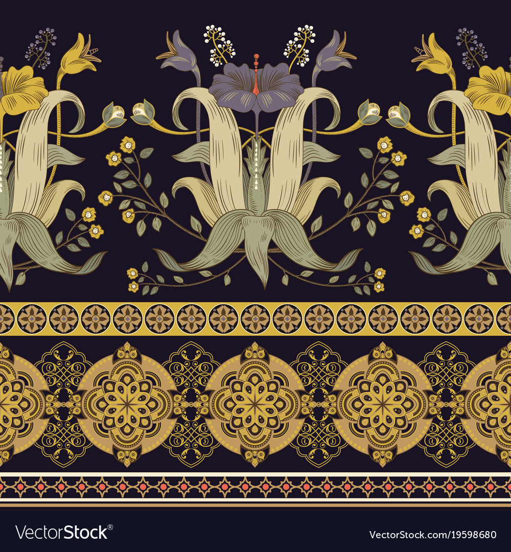 Vertical seamless pattern victorian style