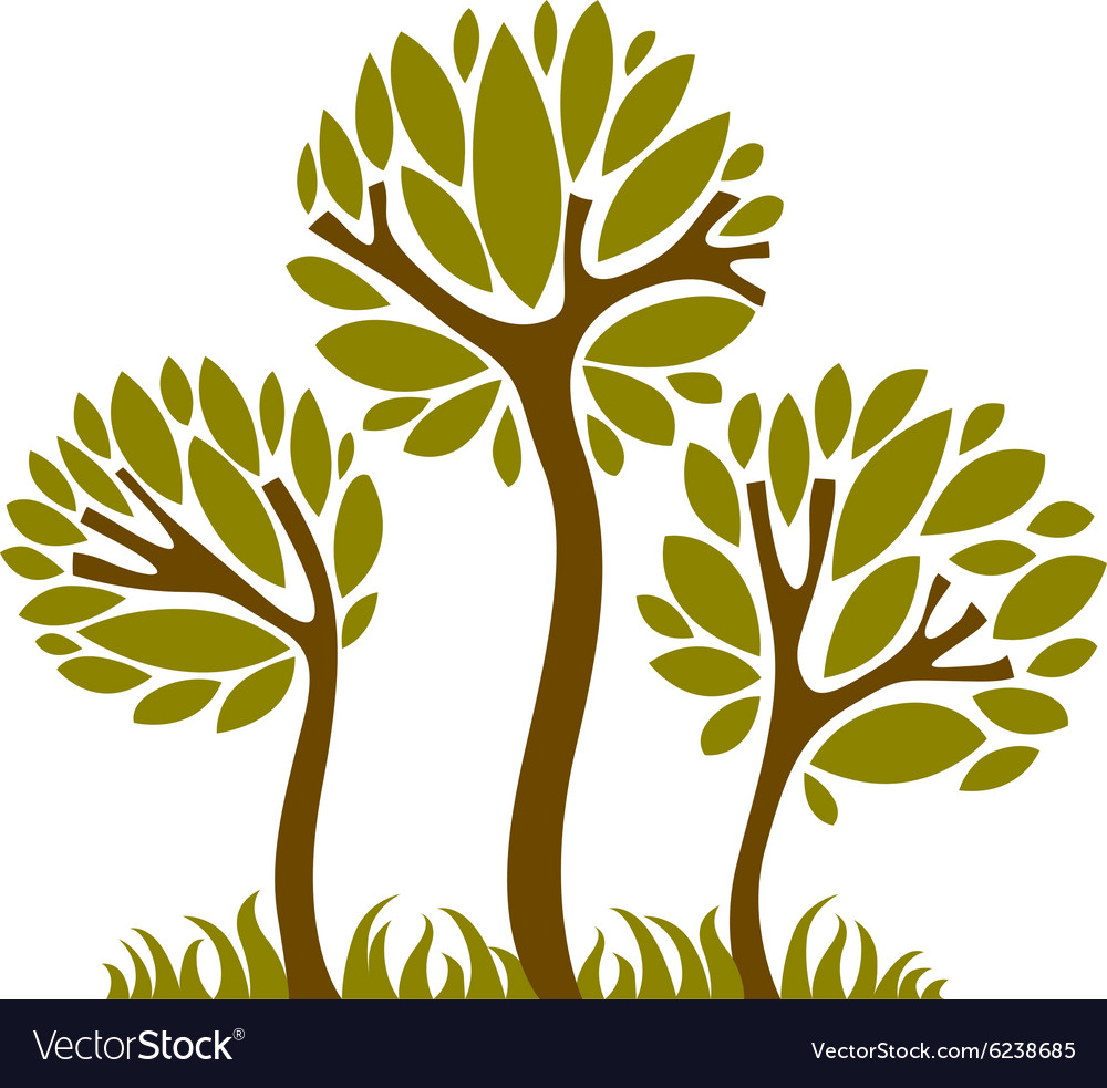 Art fairy of tree stylized eco symbol insight vec Vector Image