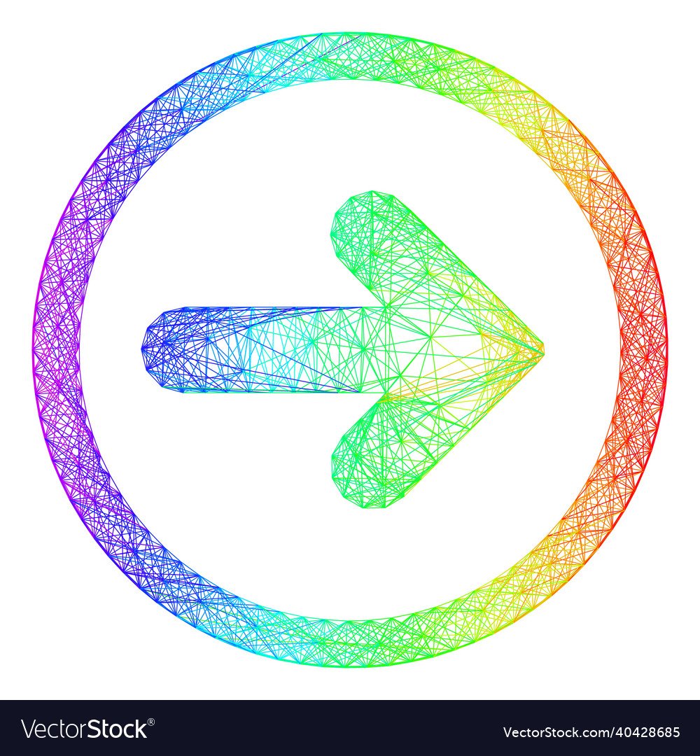 Bright hatched right pointer vector image Bright hatched right pointer