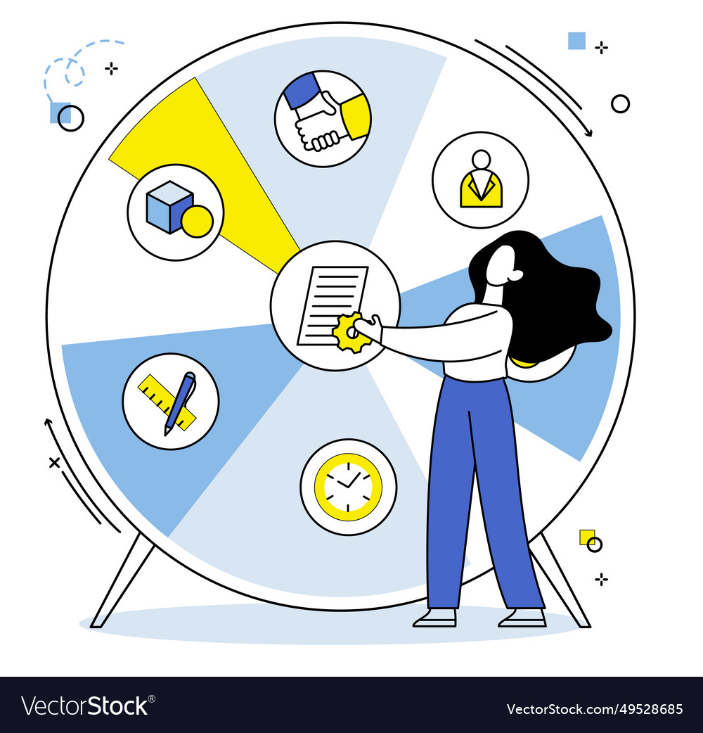 Business routine in world routines vector image Business routine in world routines