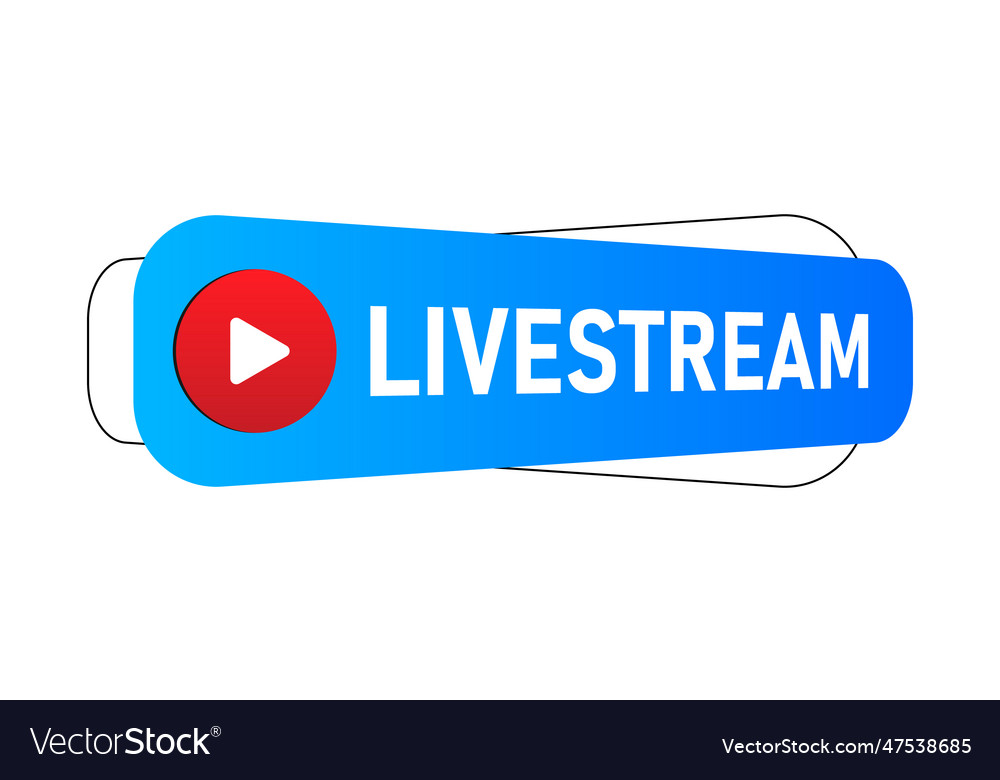 Button for broadcasting vector image Button for broadcasting