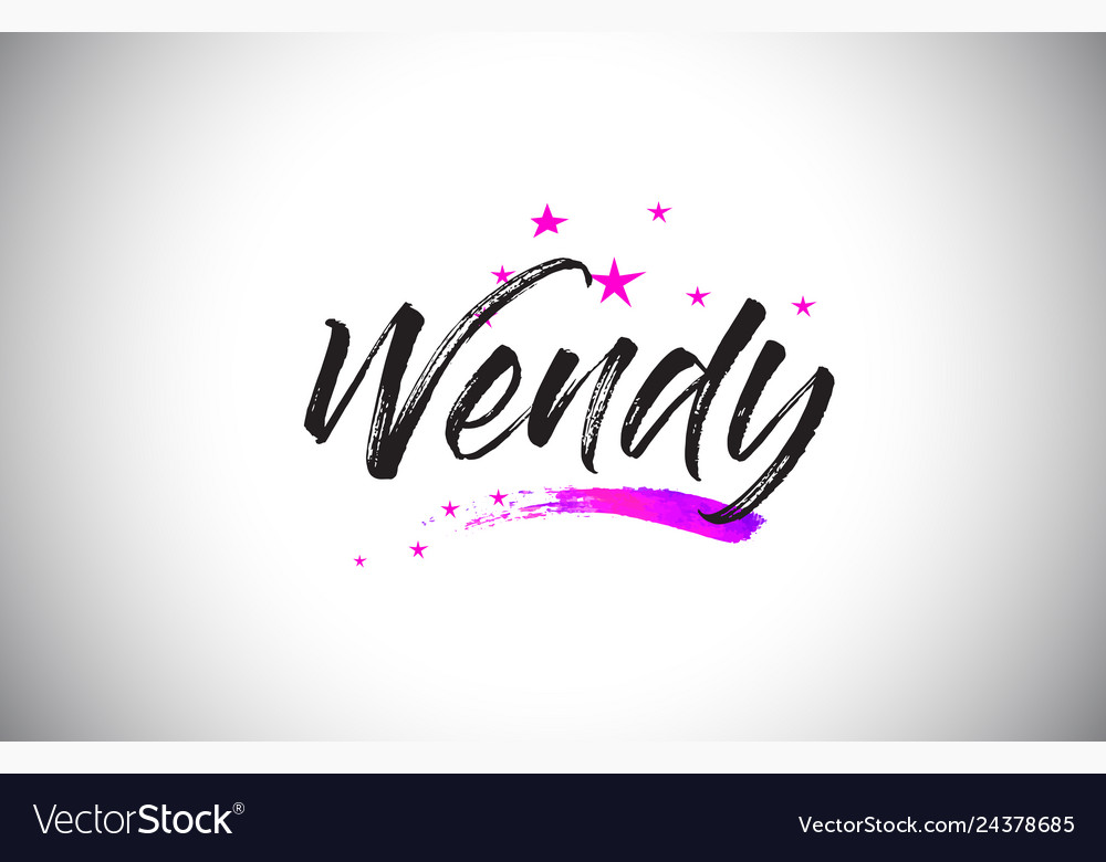 Elegant Violet Wendy Font with Confetti
