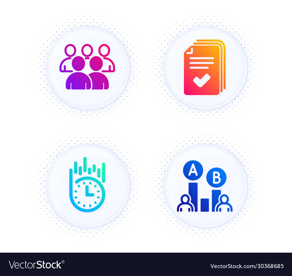 Fast delivery handout and group icons set ab