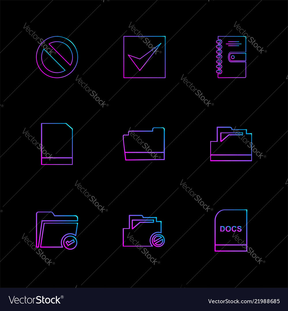 Folder files directory search code eps icons