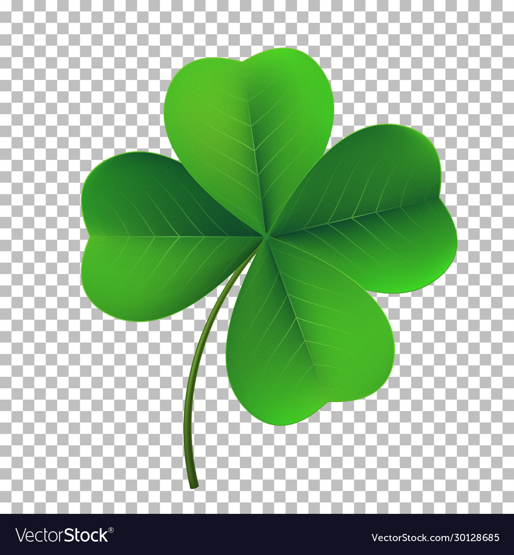 Four-leaf shamrock clover icon lucky fower-leafed vector image Four-leaf shamrock clover icon lucky fower-leafed