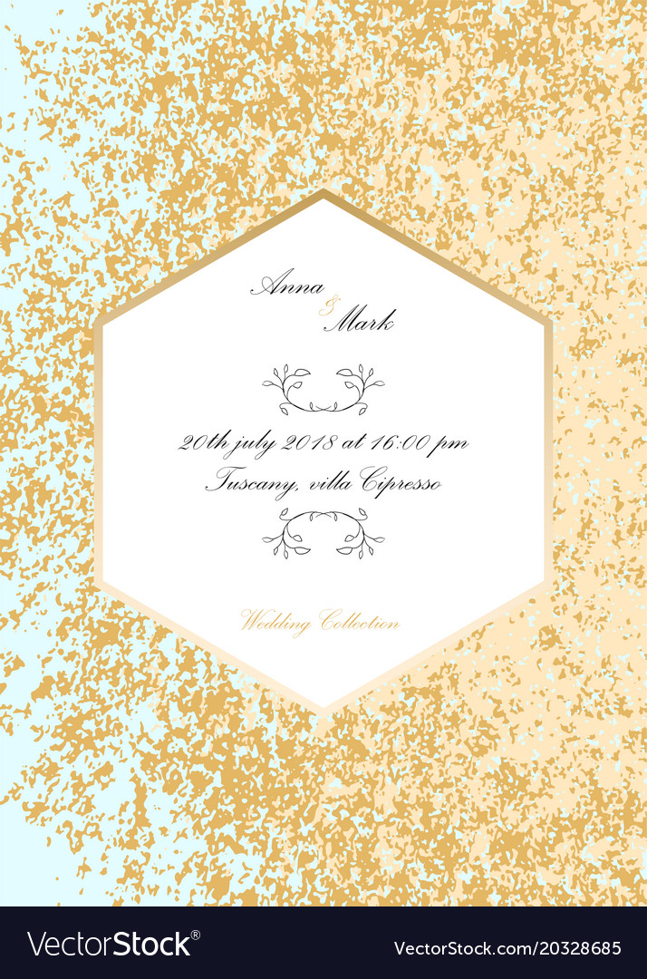 Glitter wedding invitation