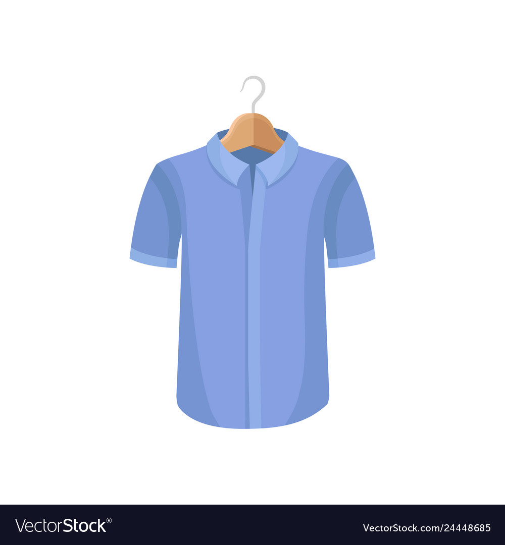 Purple shirt on clothes hanger fashion concept vector image Purple shirt on clothes hanger fashion concept