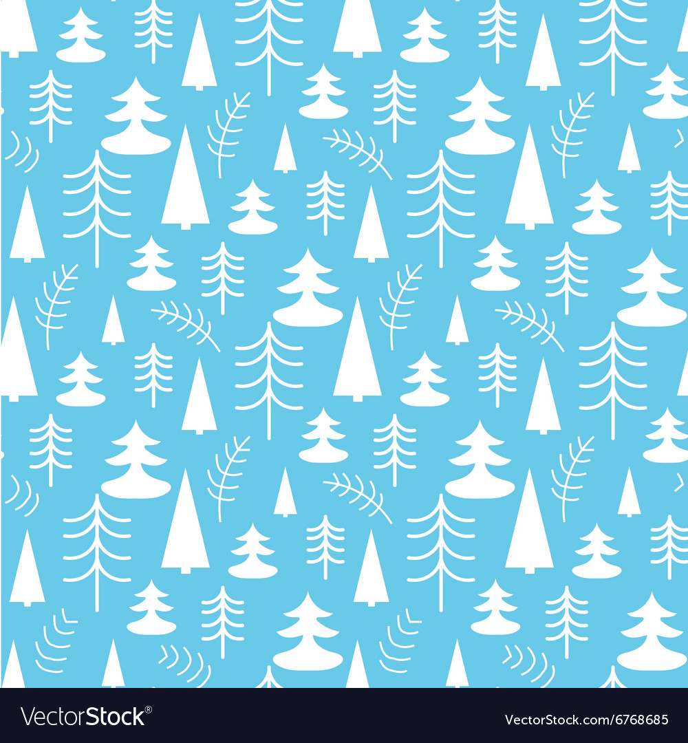 Seamless christmas pattern with trees
