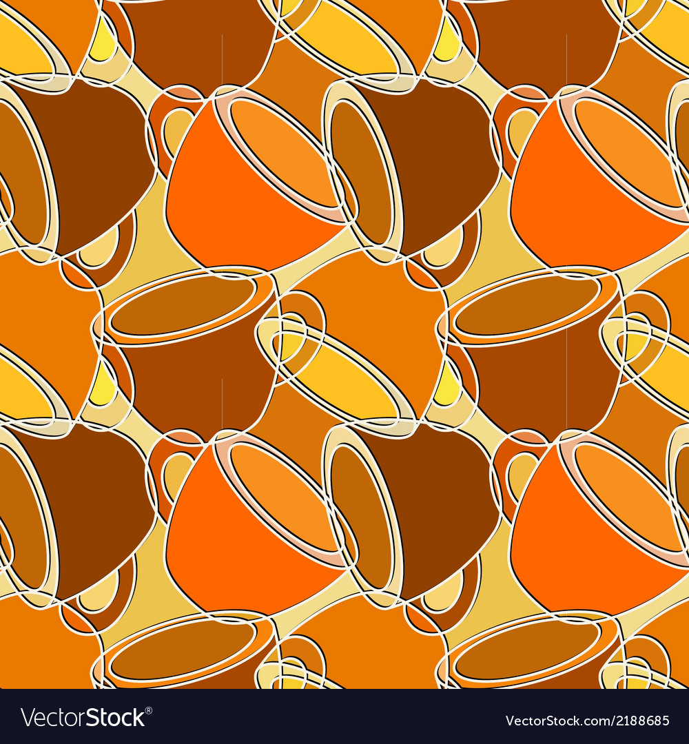 Seamless pattern with cups