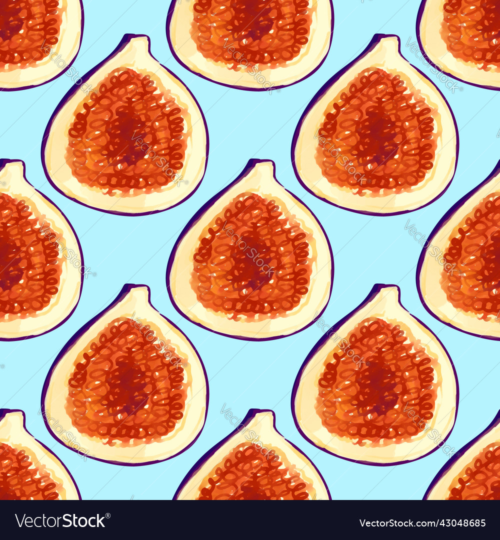 Seamless pattern with i of a figs vector image Seamless pattern with i of a figs