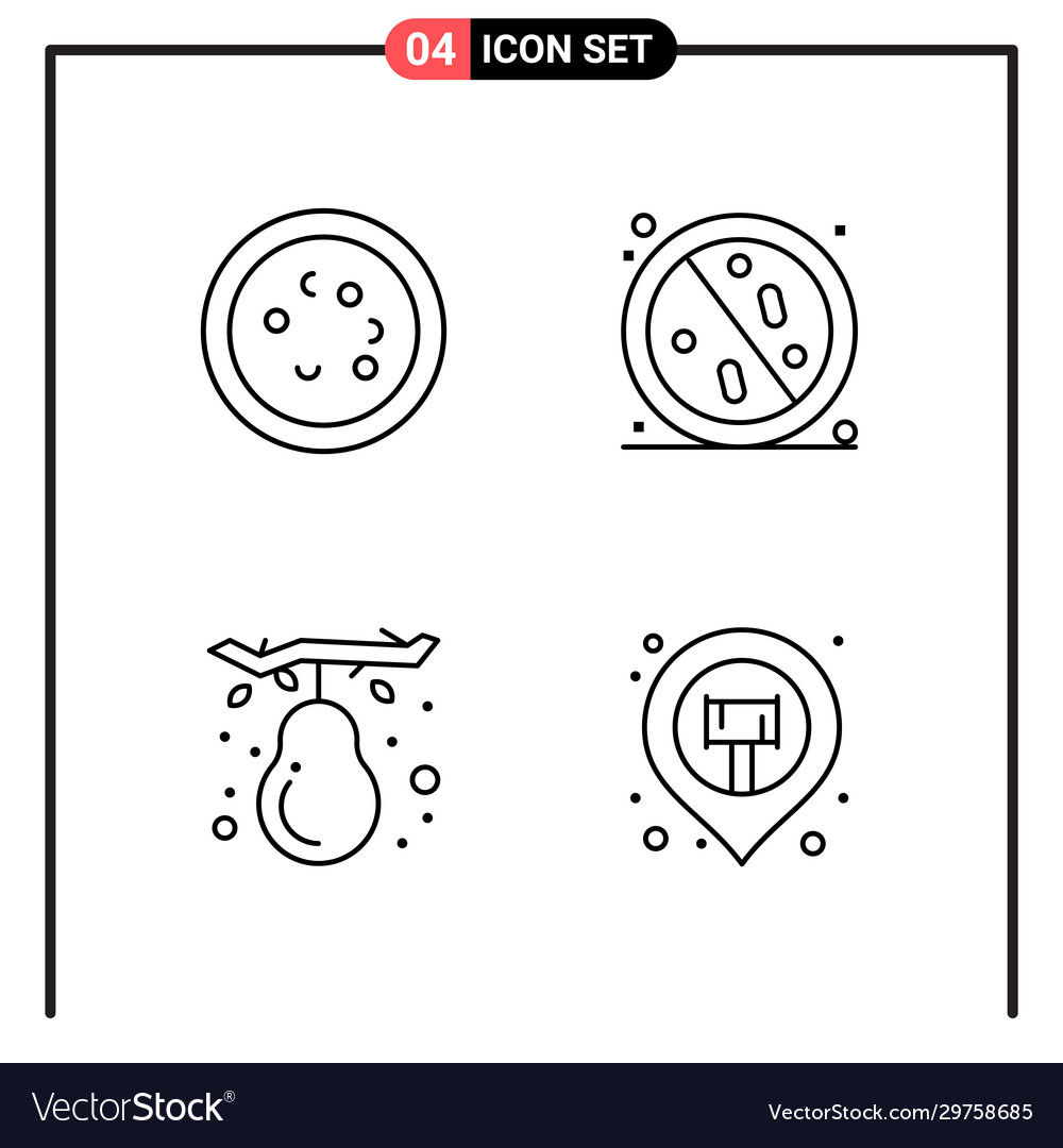 Set 4 line style icons for web and mobile vector image Set 4 line style icons for web and mobile