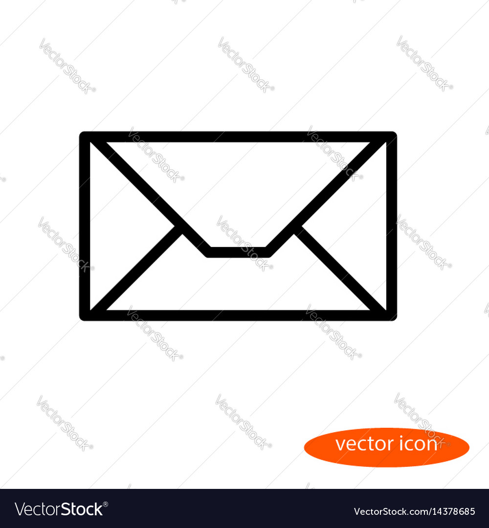 Simple linear image of the mail envelope