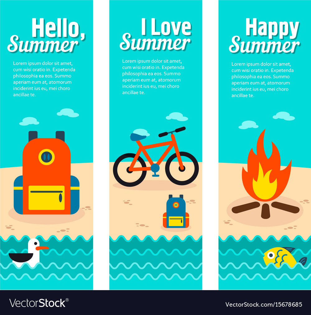 Travel and vacation banners