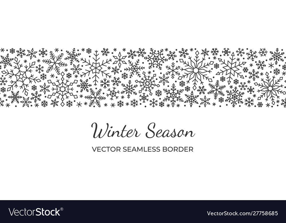 Winter Snowflake Border Pattern