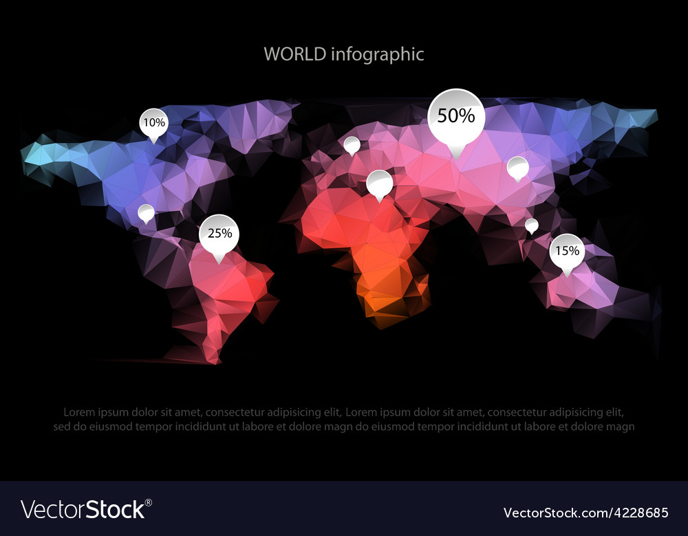 World map infographic