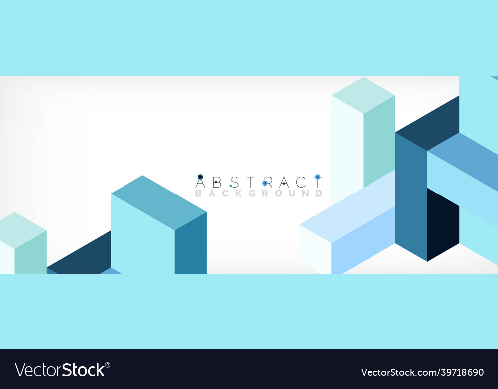 Abstract background 3d cubes cubic elements vector image Abstract background 3d cubes cubic elements