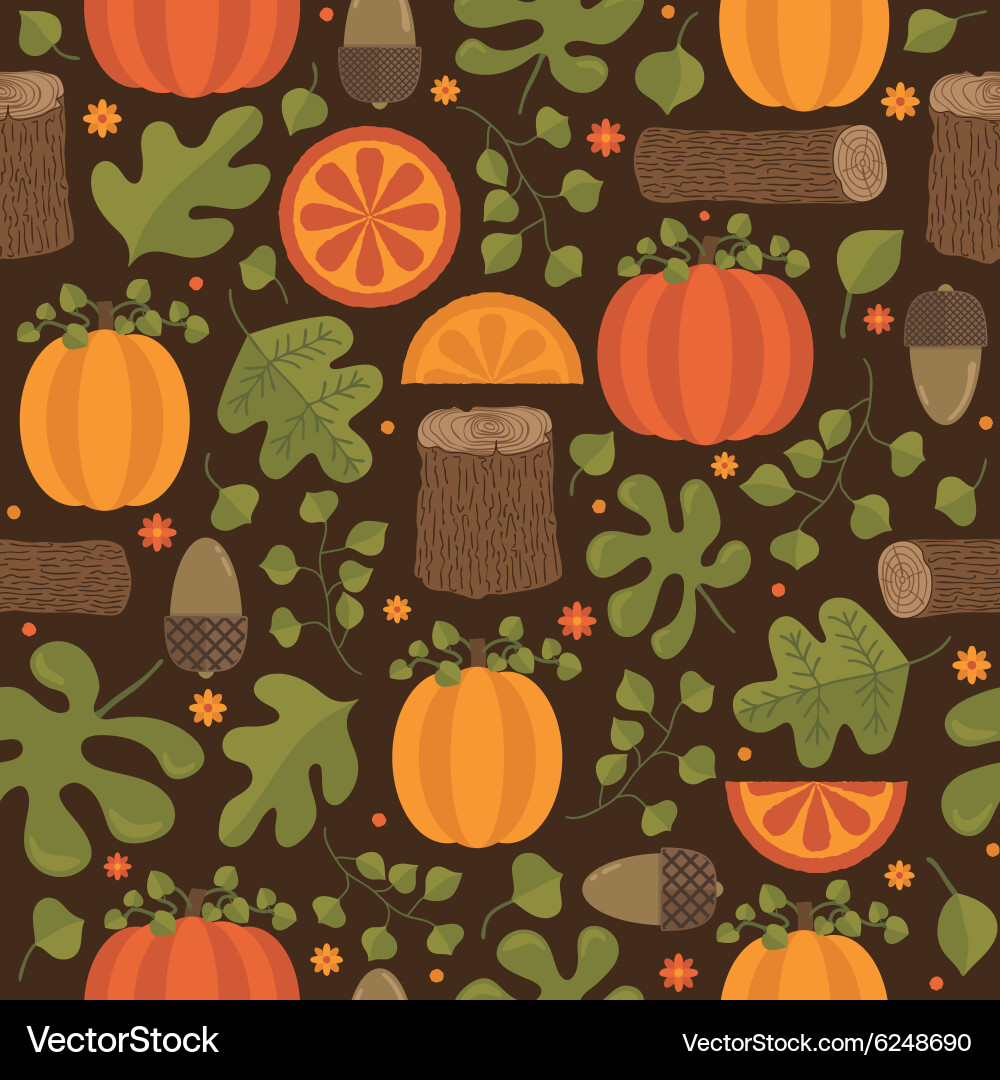 Autumn pattern Royalty Free Vector Image - VectorStock