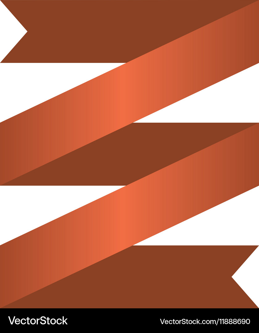 Banner ribbon brown graphic Royalty Free Vector Image