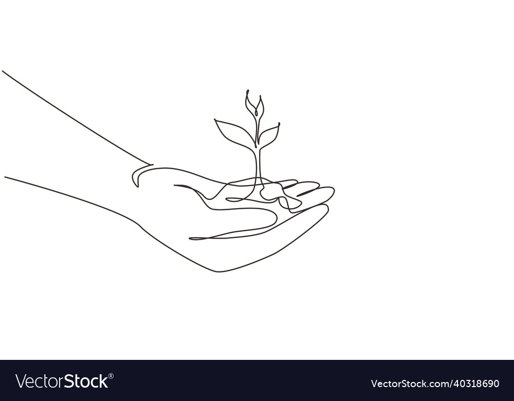 Continuous one line drawing close up image vector image Continuous one line drawing close up image
