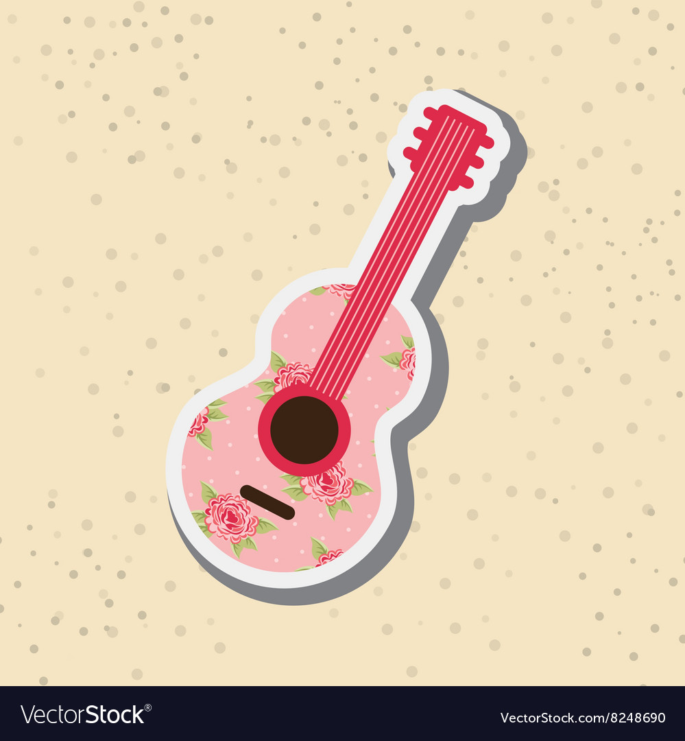 Floral guitar design