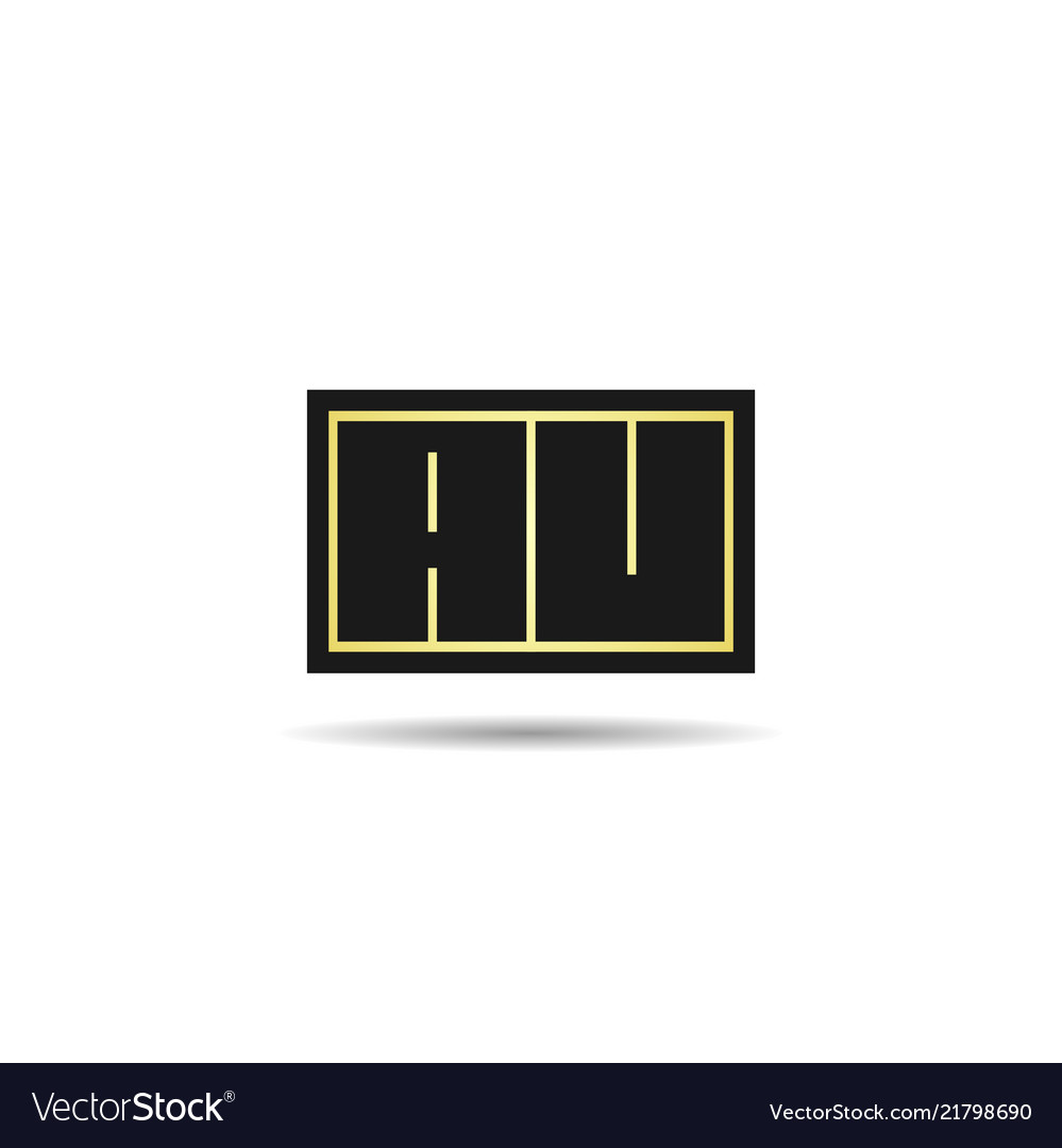 Initial letter au logo template design