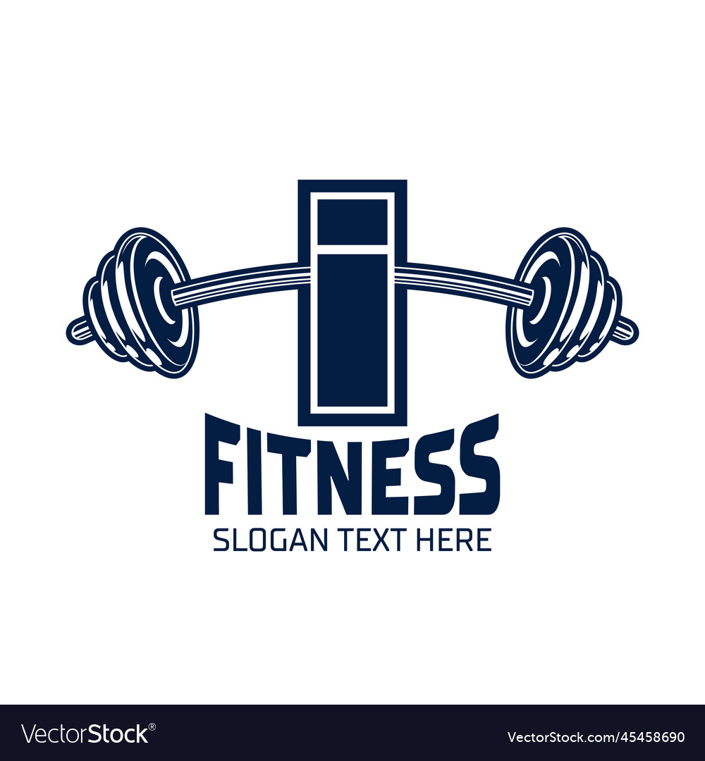 Letter i fitness gym logo design template Vector Image